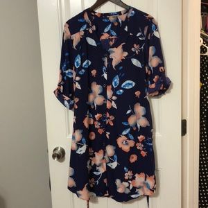 Navy floral dress XL